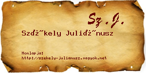 Székely Juliánusz névjegykártya